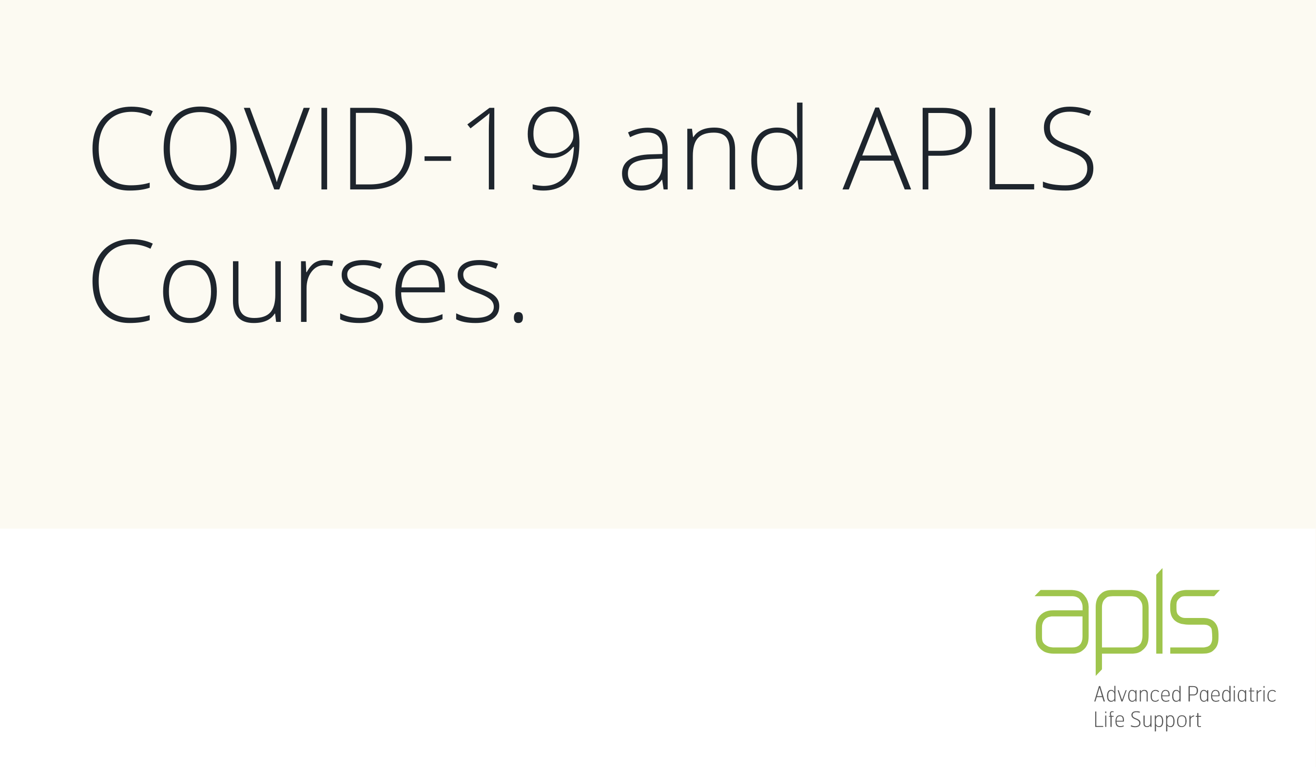 COVID19 and APLS Courses APLS Australia